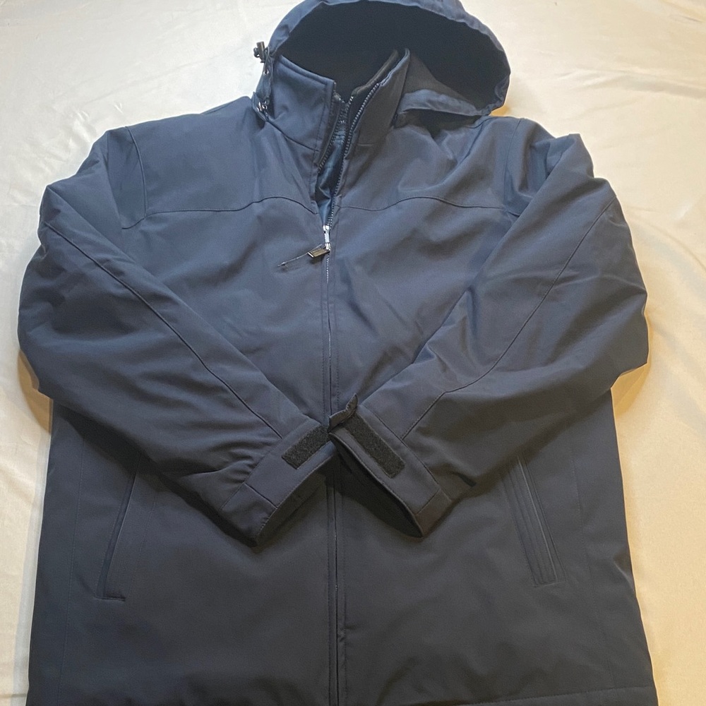 Weatherproof Men's Dark Blue‎ Hooded Raincoat NWOT